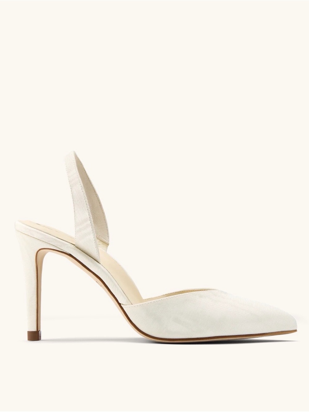 INEZ Diana: Cream Moire Satin Stiletto
